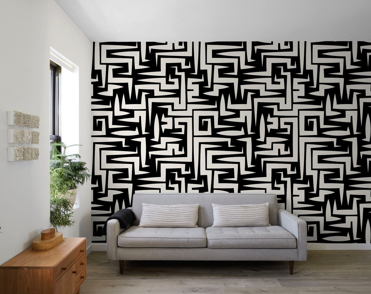 Wallpaper Peel and Stick Wallpaper Removable Wallpaper Home Decor Wall Art Wall Decor Room Decor / Abstract Geometric Wallpaper - C388