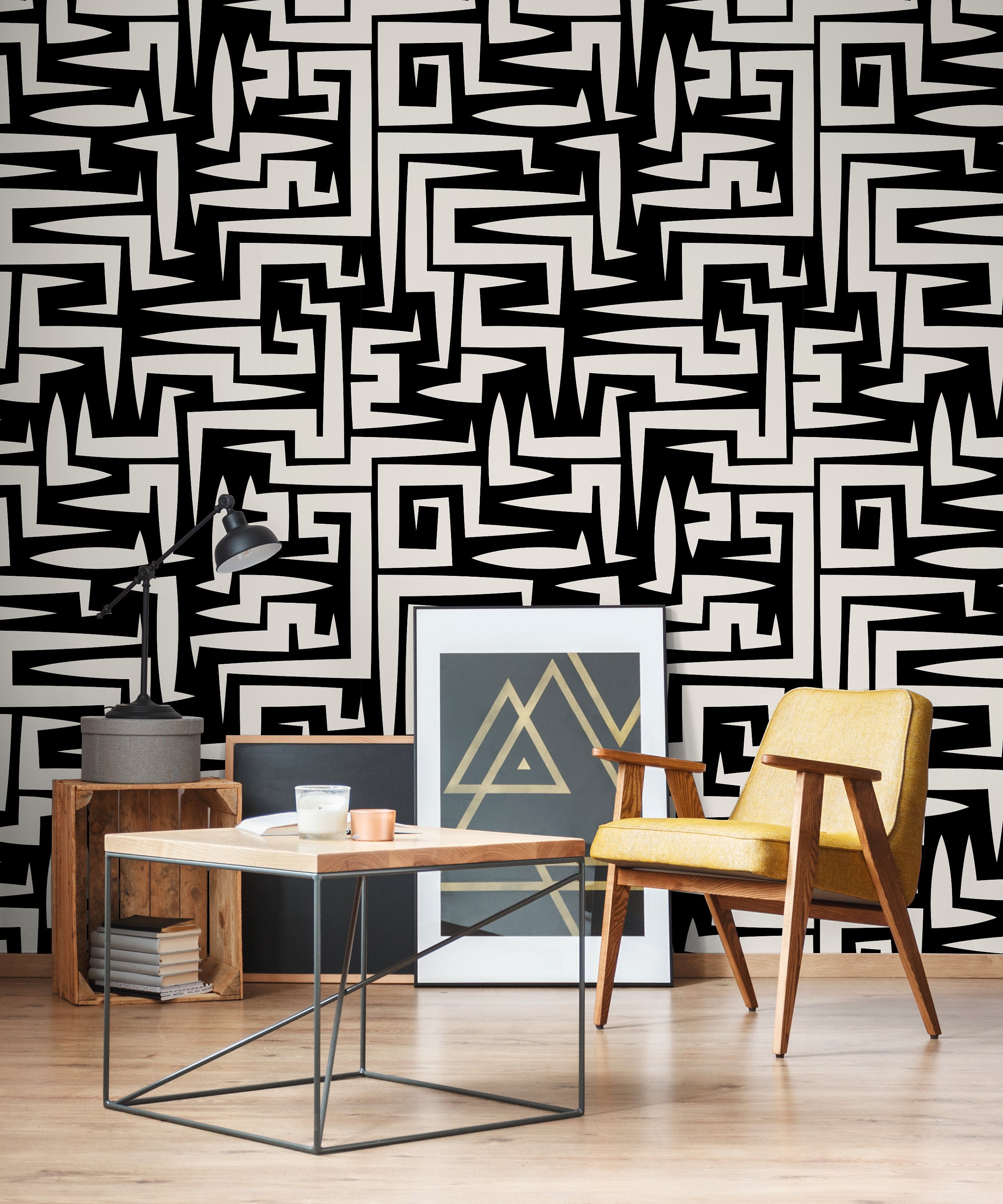 Geometric Peel And Stick Removable Wallpaper  200Colors