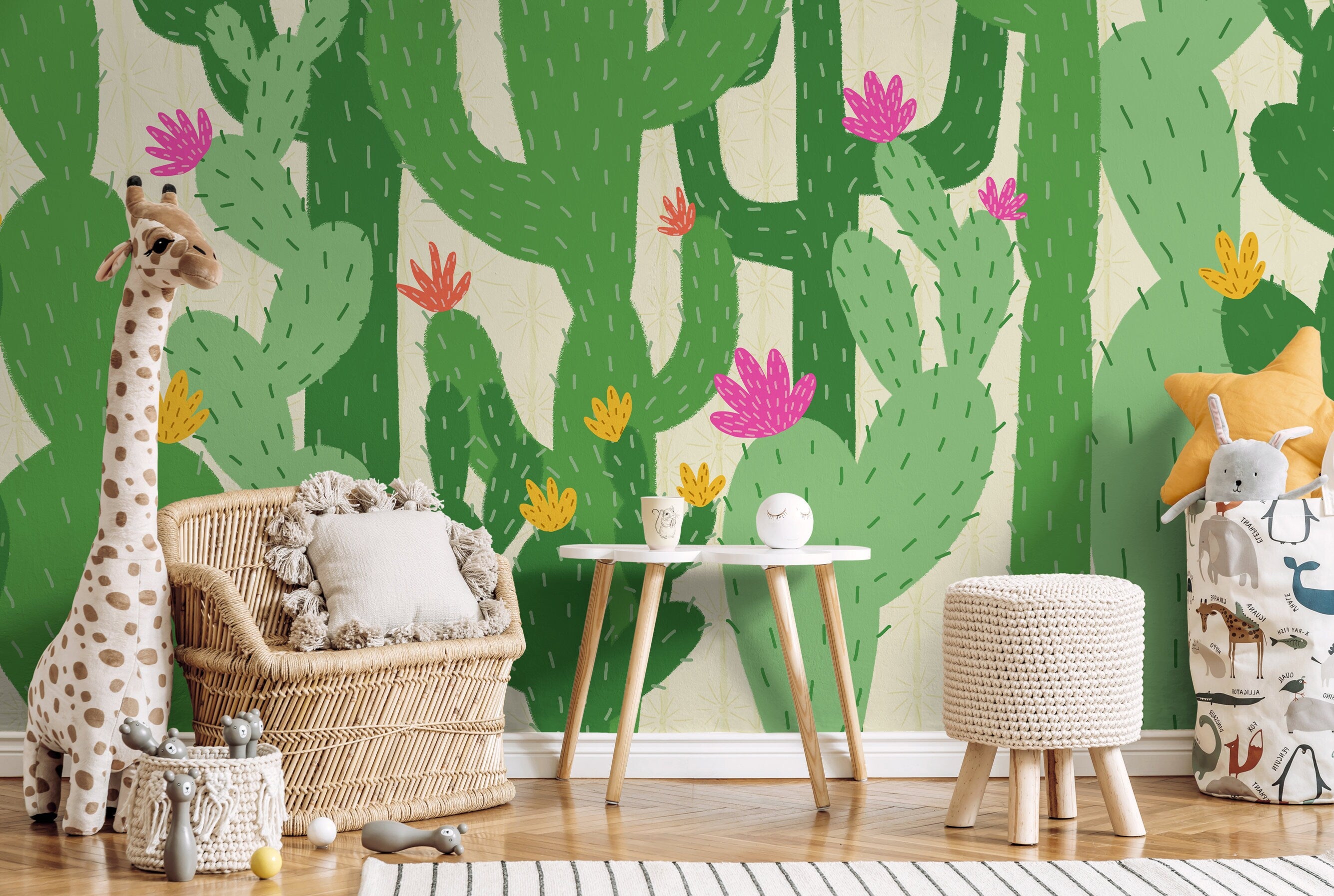 Cute cactus Wallpaper  Peel and Stick or NonPasted