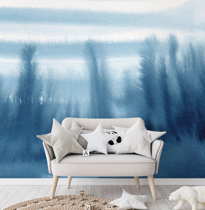 Wallpaper Peel and Stick Wallpaper Removable Wallpaper Home Decor Wall Art Wall Decor Room Decor / Blue Ombre Wallpaper - X156