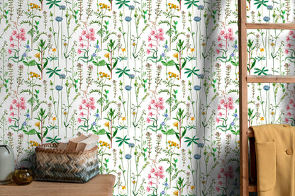 Seamless Vintage Pattern Wallpaper, Removable Wallpaper, Vintage Wall Decal, Deer Wall Sticker, Vintage Self Adhesive Wallpaper - B444