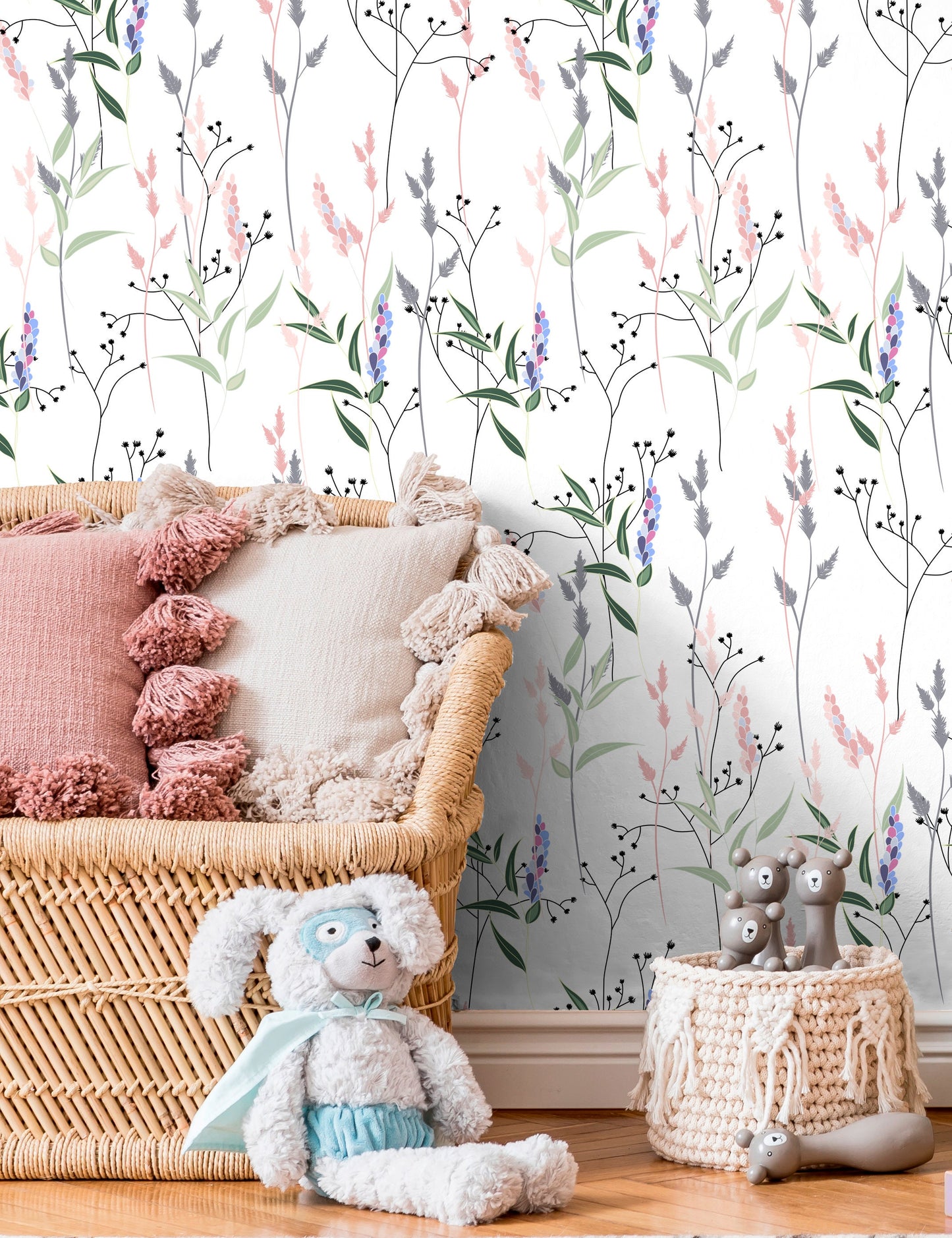 Cute Flowers Removable Wallpaper Peel and Stick Wallpaper Wall Paper - B315