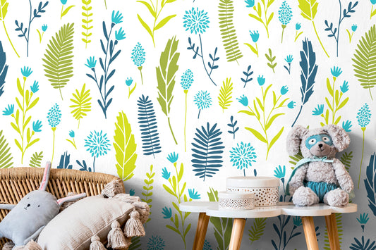 Removable Wallpaper, Plants Wall, Peel and Stick Wallpaper, Removable Wallpaper, Wall Paper Removable, Wallpaper - A879