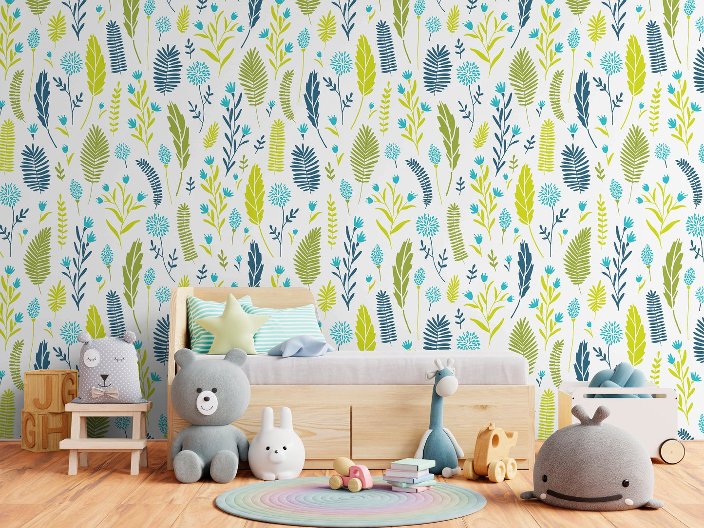 Removable Wallpaper, Plants Wall, Peel and Stick Wallpaper, Removable Wallpaper, Wall Paper Removable, Wallpaper - A879