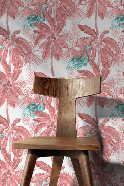 Removable Wallpaper, Peel and Stick Wallpaper, Removable Wallpaper, Wall Paper Removable, Tropical Wallpaper - B026