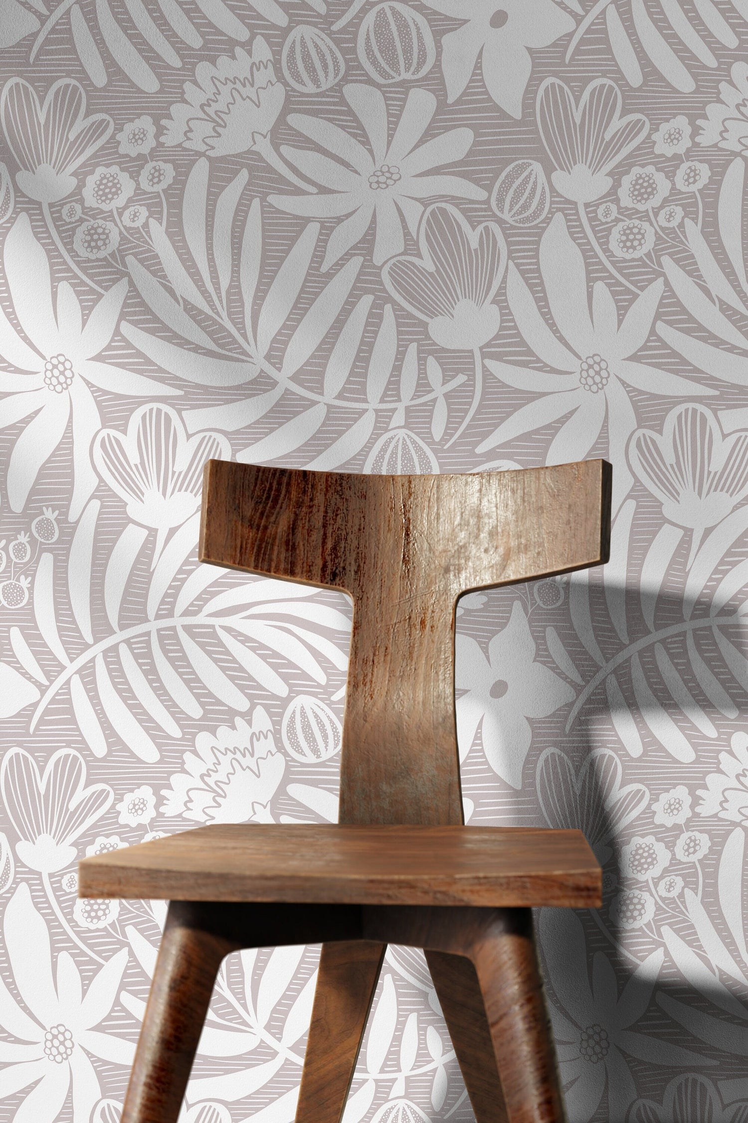 Wallpaper Peel and Stick Wallpaper Removable Wallpaper Home Decor Wall Art Wall Decor Room Decor / Neutral Boho Floral Wallpaper - X180