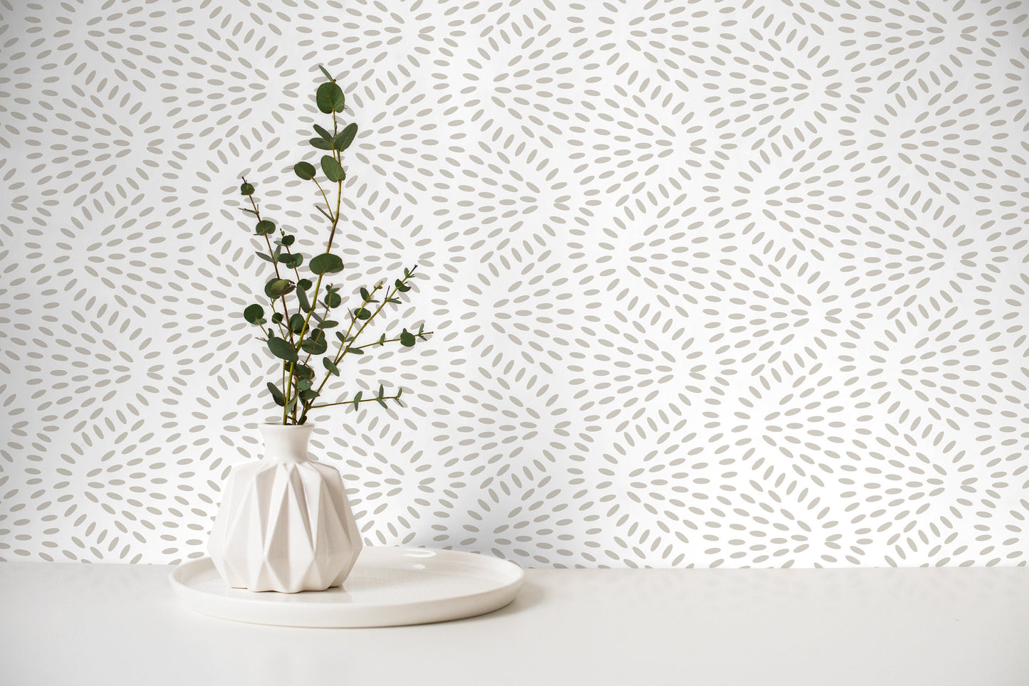 Wallpaper Peel and Stick Wallpaper Removable Wallpaper Home Decor Wall Art Wall Decor Room Decor / Beige White Polka Dot Wallpaper - C593