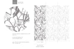 Wallpaper Peel and Stick Wallpaper Removable Wallpaper Home Decor Wall Art Wall Decor Room Decor / Black and White Floral Wallpaper - X191