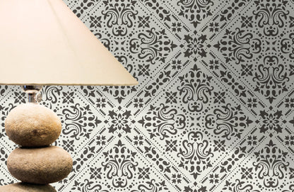 Marrakech Tile Geometric Wallpaper / Peel and Stick Wallpaper Removable Wallpaper Home Decor Wall Art Wall Decor Room Decor - C713