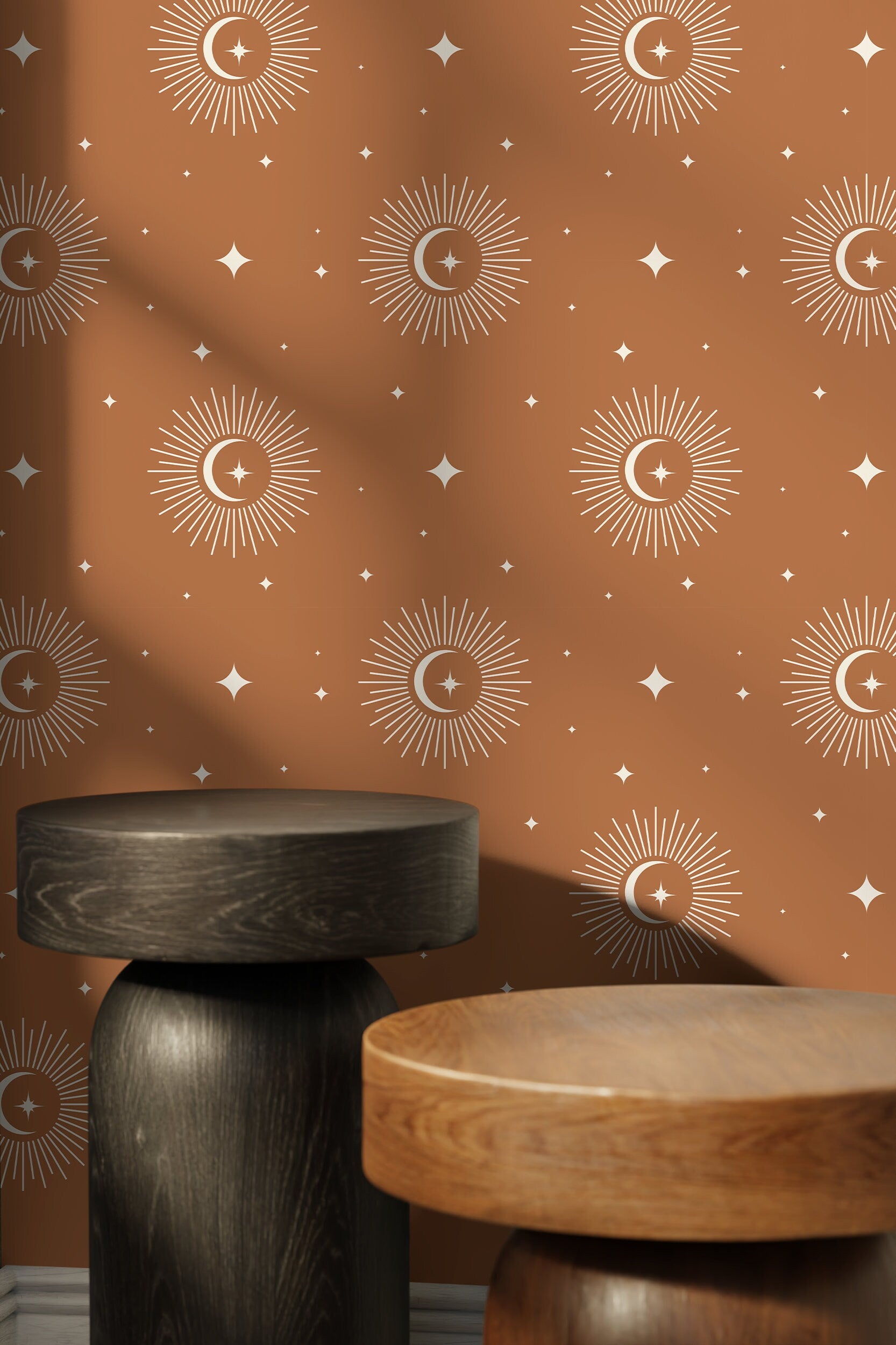 Mystique and Celestial Wallpaper Removable Peel and Stick Wallpaper Peel and Stick Wallpaper Moon and Magic - ZAAR