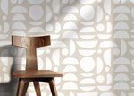 Neutral Geometric Wallpaper / Peel and Stick Wallpaper Removable Wallpaper Home Decor Wall Art Wall Decor Room Decor - D012