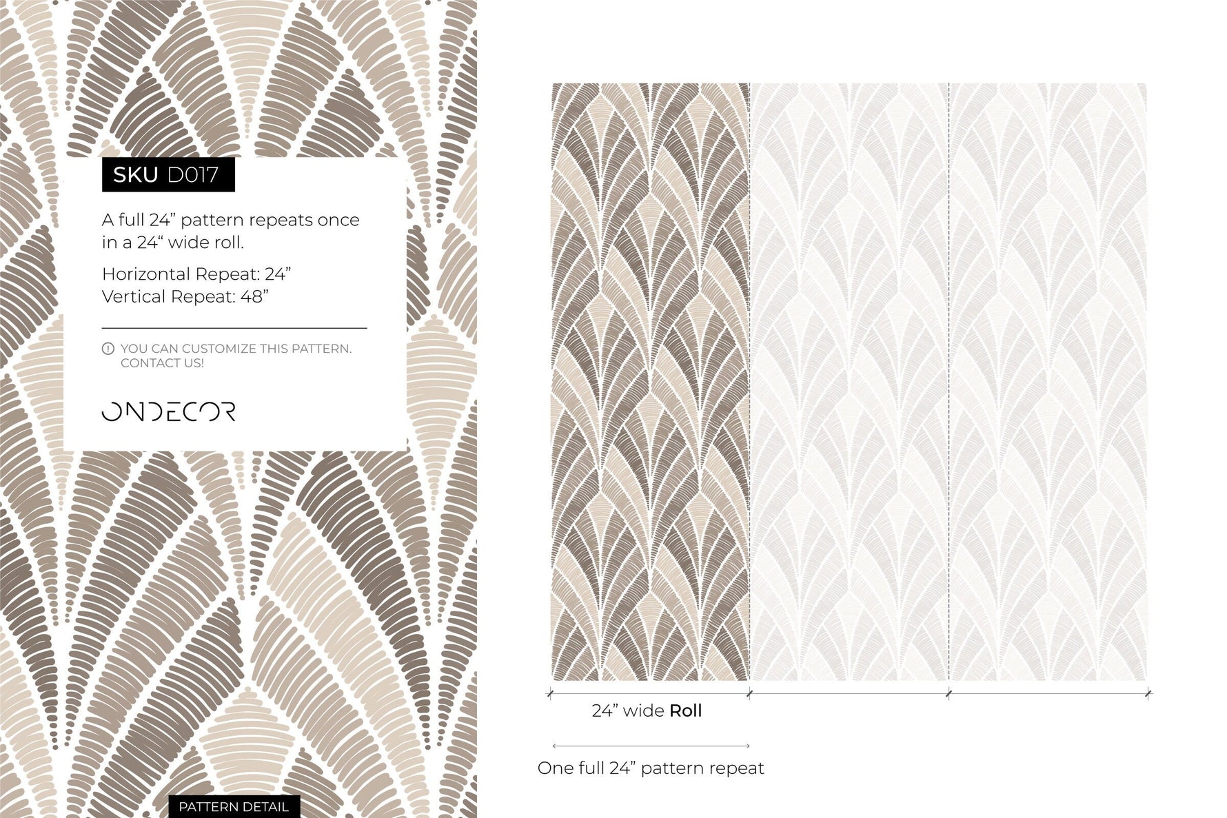 Beige Modern Art Deco Wallpaper / Peel and Stick Wallpaper Removable Wallpaper Home Decor Wall Art Wall Decor Room Decor - D017