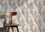 Beige Modern Art Deco Wallpaper / Peel and Stick Wallpaper Removable Wallpaper Home Decor Wall Art Wall Decor Room Decor - D017