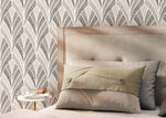 Beige Modern Art Deco Wallpaper / Peel and Stick Wallpaper Removable Wallpaper Home Decor Wall Art Wall Decor Room Decor - D017