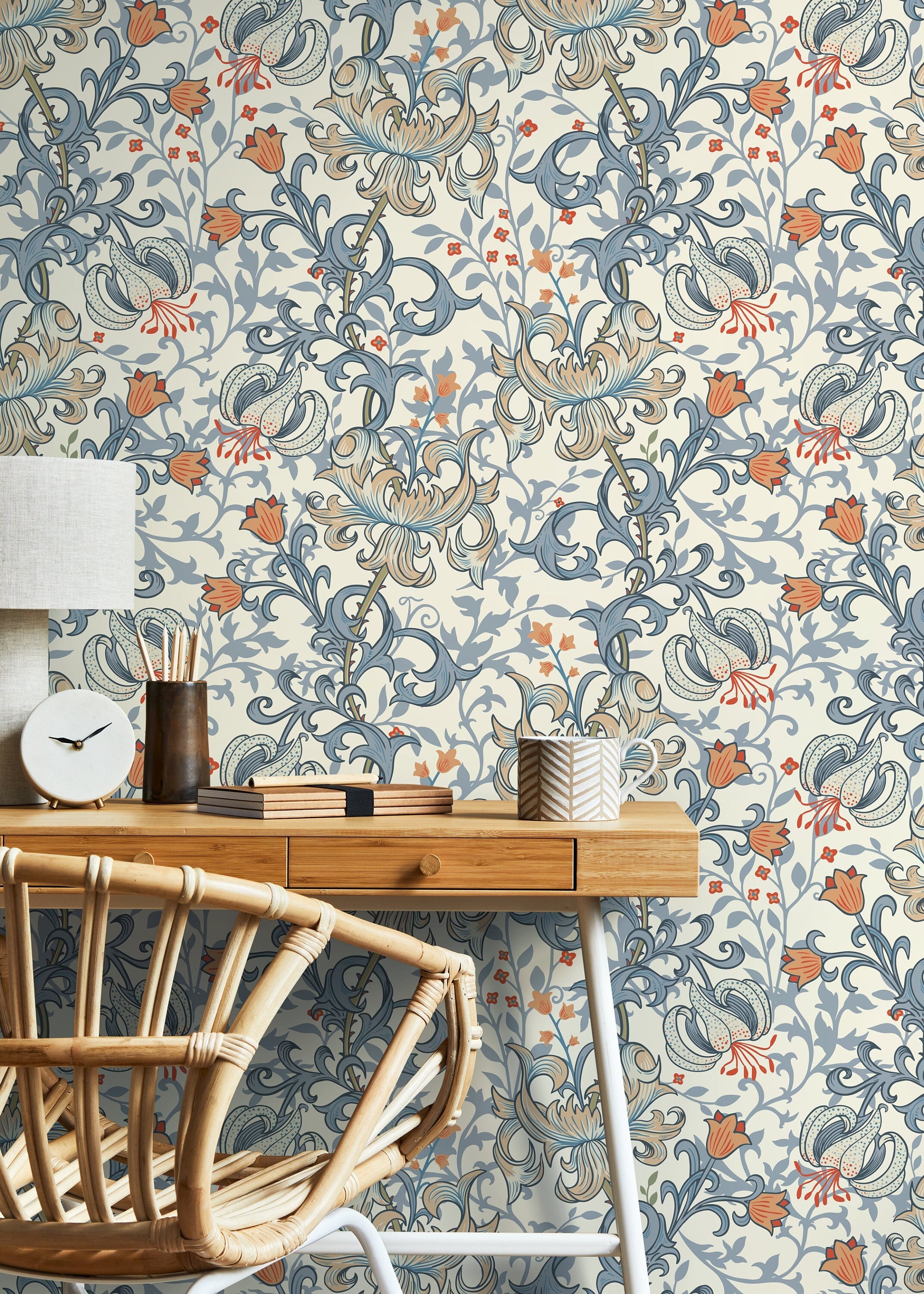 Morris and Co Bullerswood Spice Manilla Wallpaper 40% Off | Samples