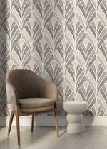 Beige Modern Art Deco Wallpaper / Peel and Stick Wallpaper Removable Wallpaper Home Decor Wall Art Wall Decor Room Decor - D017