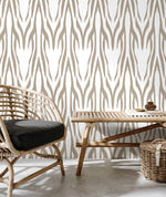 Beige Boho Retro Wallpaper / Peel and Stick Wallpaper Removable Wallpaper Home Decor Wall Art Wall Decor Room Decor - D009