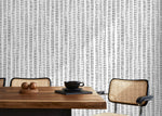 Black and White Boho Striped Wallpaper / Peel and Stick Wallpaper Removable Wallpaper Home Decor Wall Art Wall Decor Room Decor - D010