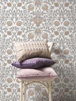 Beige Floral William Morris Wallpaper / Peel and Stick Wallpaper Removable Wallpaper Home Decor Wall Art Wall Decor Room Decor - D043