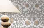 Beige Floral William Morris Wallpaper / Peel and Stick Wallpaper Removable Wallpaper Home Decor Wall Art Wall Decor Room Decor - D043