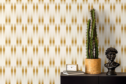 Yellow Modern Wallpaper / Peel and Stick Wallpaper Removable Wallpaper Home Decor Wall Art Wall Decor Room Decor - D018