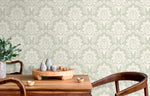 Neutral Vintage Damask Wallpaper / Peel and Stick Wallpaper Removable Wallpaper Home Decor Wall Art Wall Decor Room Decor - D064