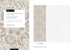 Neutral Floral Wallpaper / Peel and Stick Wallpaper Removable Wallpaper Home Decor Wall Art Wall Decor Room Decor - D069