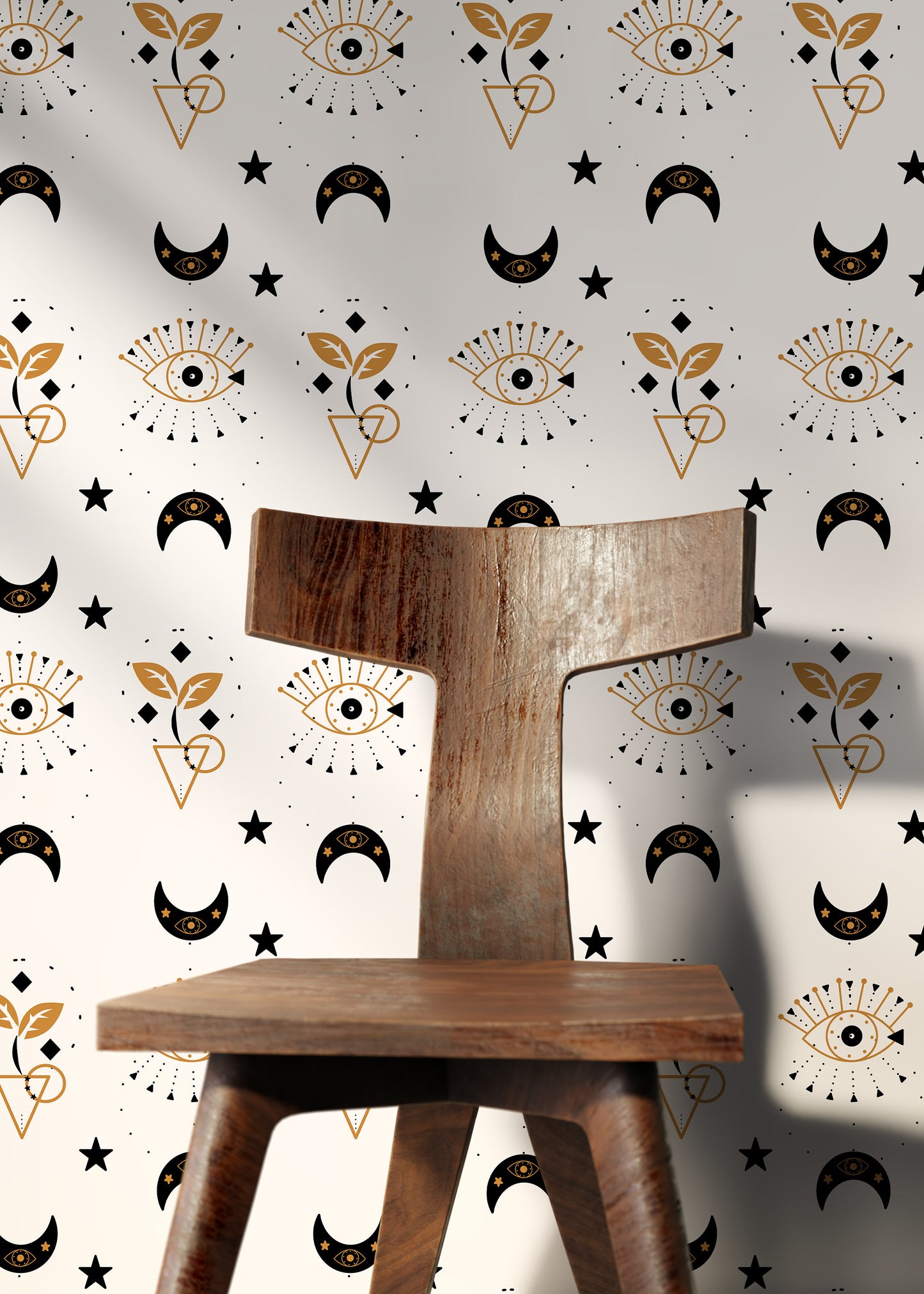 Mystique and Celestial Wallpaper Removable Peel and Stick Wallpaper, Peel and Stick Wallpaper Moon and Butterfly - ZAAY