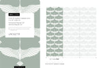 Mid Century Cranes Wallpaper Art Deco Swans Green Wallpaper / Peel and Stick Wallpaper Removable Wallpaper Home Decor Wall Art - CC-D084