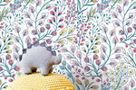 Colorful Wildflowers Wallpaper / Peel and Stick Wallpaper Removable Wallpaper Home Decor Wall Art Wall Decor Room Decor - D146