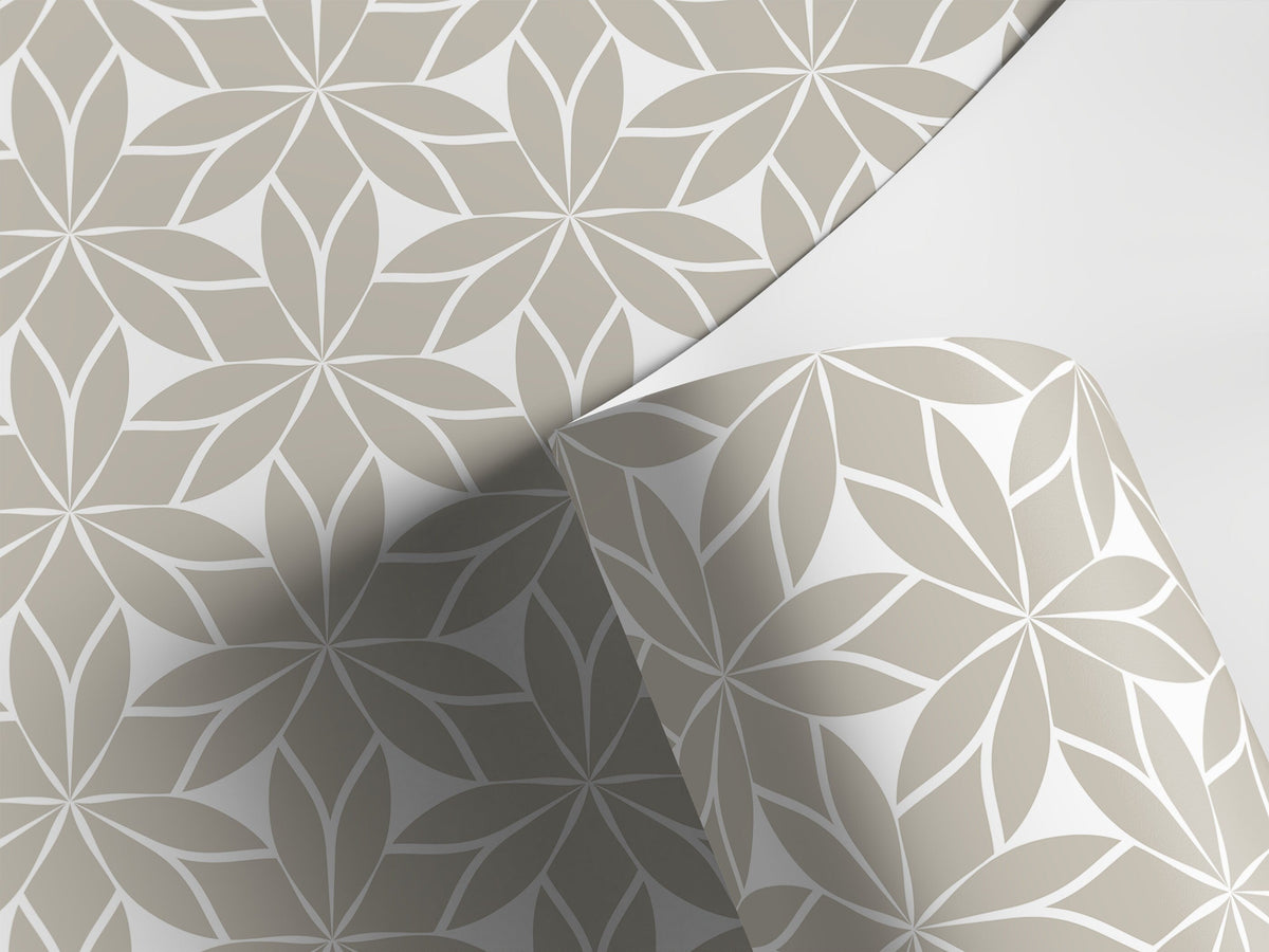 Neutral Floral Boho Wallpaper / Peel and Stick Wallpaper Removable Wallpaper Home Decor Wall Art Wall Decor Room Decor - D174
