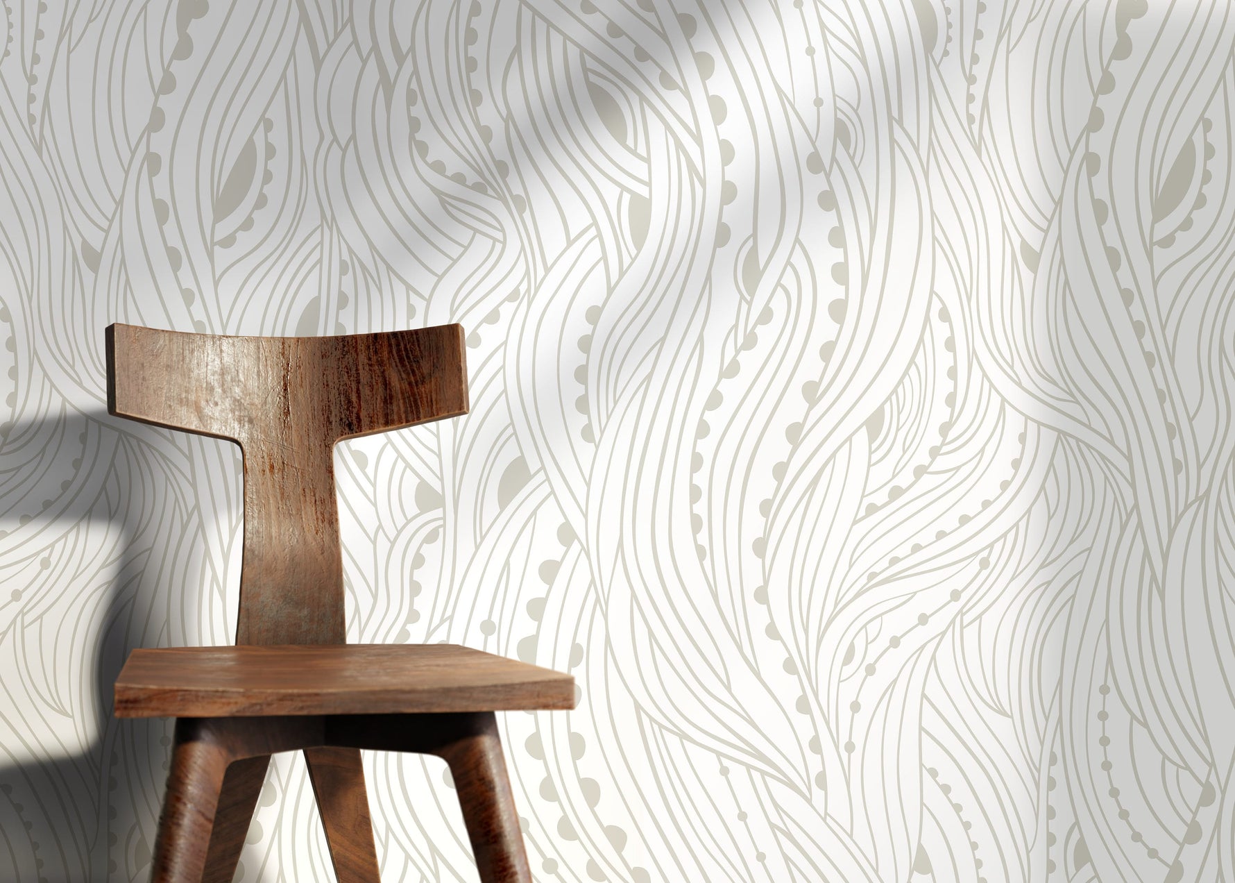 Neutral Abstract Wallpaper / Peel and Stick Wallpaper Removable Wallpaper Home Decor Wall Art Wall Decor Room Decor - D177
