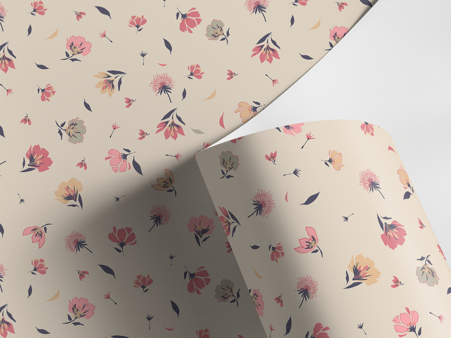 Flower Wallpaper - Removable Wallpaper Peel and Stick Wallpaper Wall Paper Wall - B258