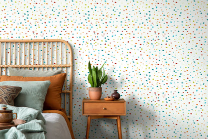 Removable Wallpaper Peel and Stick Wallpaper Wall Paper - Colorful Dots Wallpaper - B069