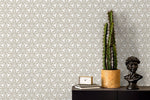 Neutral Floral Boho Wallpaper / Peel and Stick Wallpaper Removable Wallpaper Home Decor Wall Art Wall Decor Room Decor - D174