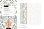 Light Victorian Garden Wallpaper / Peel and Stick Wallpaper Removable Wallpaper Home Decor Wall Art Wall Decor Room Decor - D221