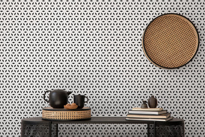 Minimal Wallpaper Removable Wallpaper Peel and Stick Wallpaper Wall Paper Wall - Black and White Minimal Wallpaper - B252