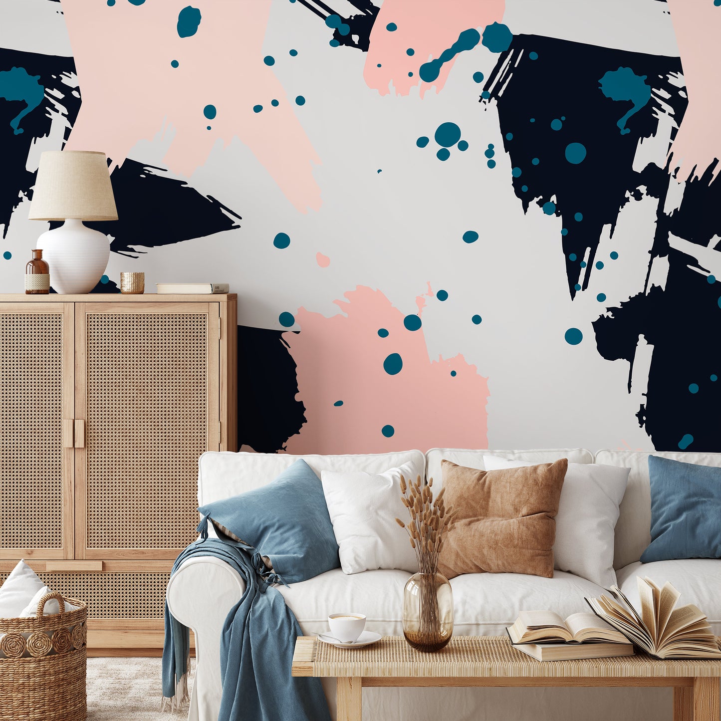 Wallpaper Peel and Stick Wallpaper Removable Wallpaper Home Decor Wall Art Wall Decor Room Decor / Abstract Brush Wallpaper - B263