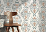 Light Victorian Garden Wallpaper / Peel and Stick Wallpaper Removable Wallpaper Home Decor Wall Art Wall Decor Room Decor - D221