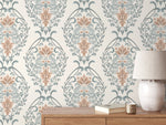 Light Victorian Garden Wallpaper / Peel and Stick Wallpaper Removable Wallpaper Home Decor Wall Art Wall Decor Room Decor - D221