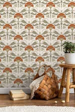 Vintage Flower Wallpaper / Peel and Stick Wallpaper Removable Wallpaper Home Decor Wall Art Wall Decor Room Decor - D241
