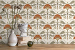 Vintage Flower Wallpaper / Peel and Stick Wallpaper Removable Wallpaper Home Decor Wall Art Wall Decor Room Decor - D241