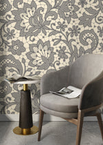 Vintage Ornamental Garden / Peel and Stick Wallpaper Removable Wallpaper Home Decor Wall Art Wall Decor Room Decor - D209