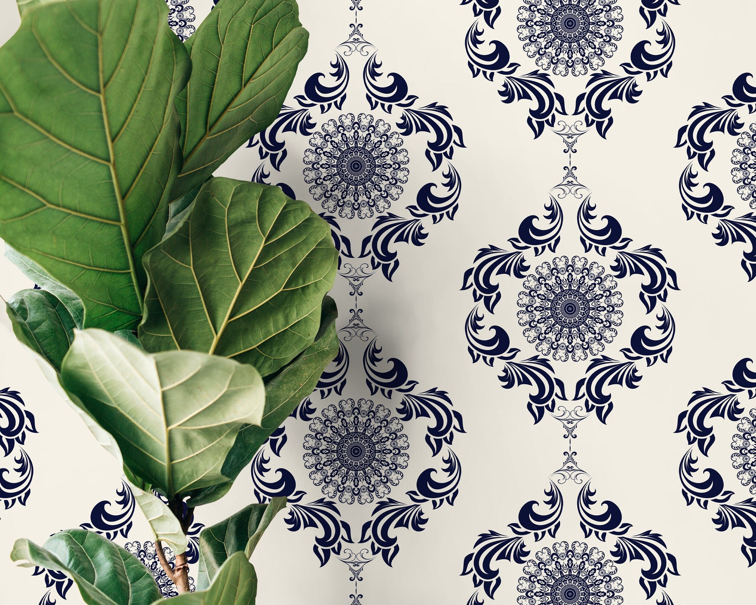 Vintage Ornamental Wallpaper / Peel and Stick Wallpaper Removable Wallpaper Home Decor Wall Art Wall Decor Room Decor - D231