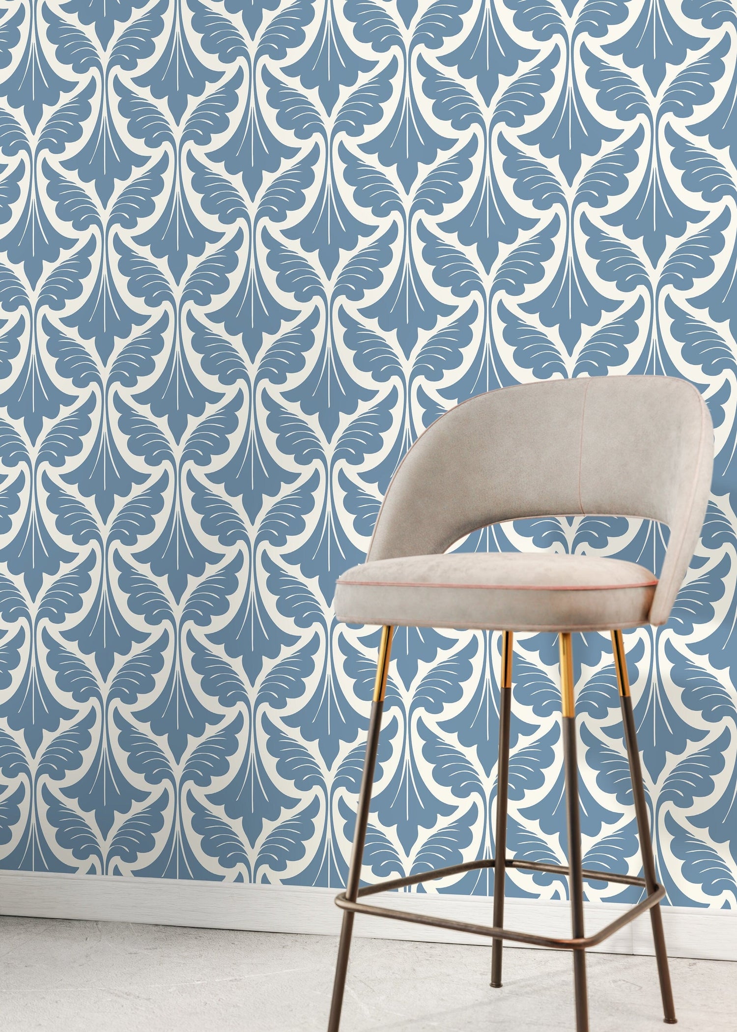 Light Blue Modern Wallpaper / Peel and Stick Wallpaper Removable Wallpaper Home Decor Wall Art Wall Decor Room Decor - D189