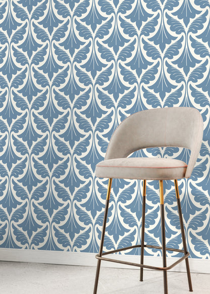 Light Blue Modern Wallpaper / Peel and Stick Wallpaper Removable Wallpaper Home Decor Wall Art Wall Decor Room Decor - D189