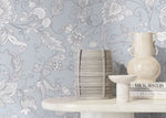 Light Floral Vintage Wallpaper / Peel and Stick Wallpaper Removable Wallpaper Home Decor Wall Art Wall Decor Room Decor - D276