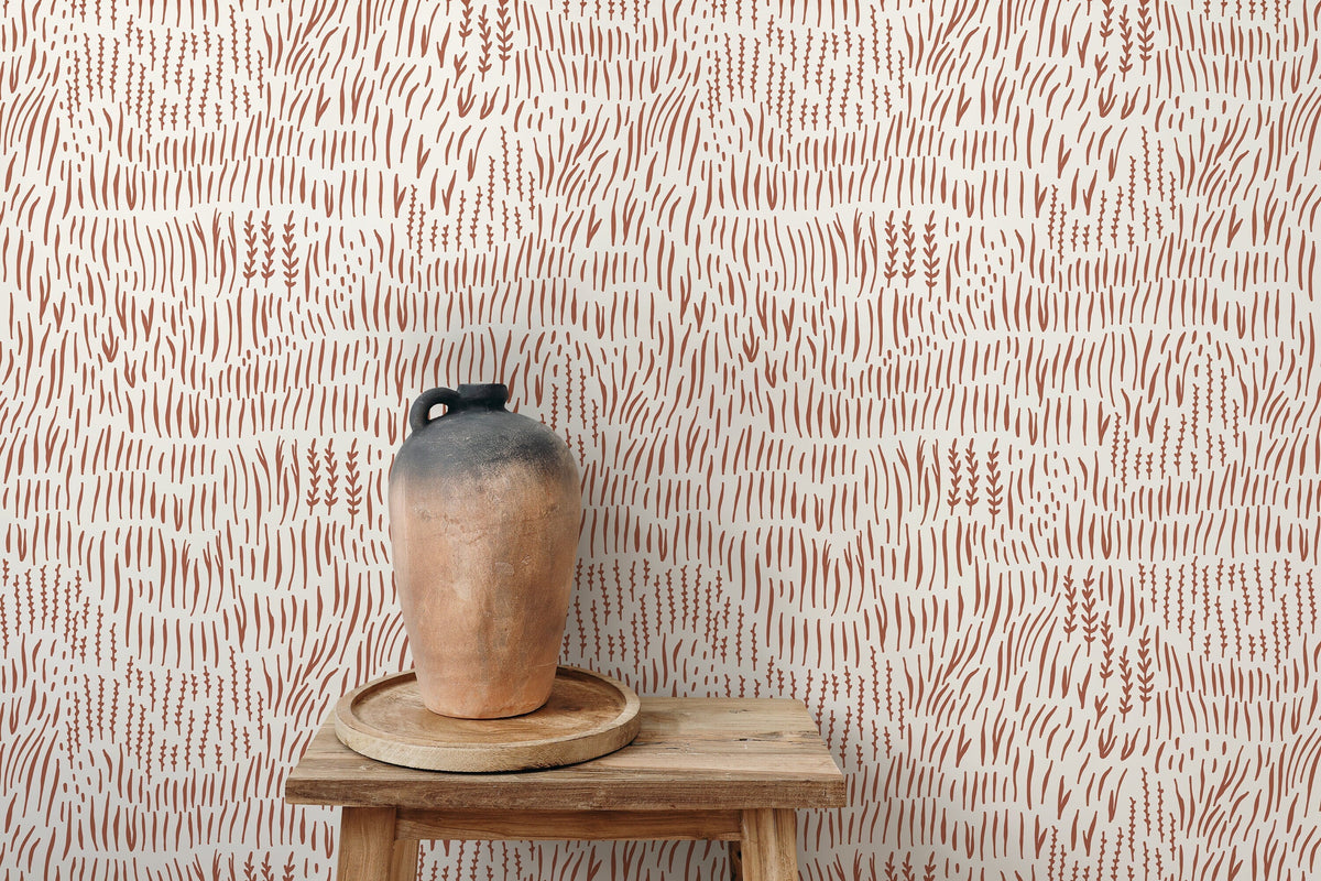 Boho Floral Wallpaper / Peel and Stick Wallpaper Removable Wallpaper Home Decor Wall Art Wall Decor Room Decor - D291
