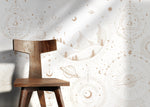 Aesthetic Celestial Mountains Wallpaper / Peel and Stick Wallpaper Removable Wallpaper Home Decor Wall Art Wall Decor Room Decor - D339