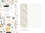 Boho Wildflowers Wallpaper / Peel and Stick Wallpaper Removable Wallpaper Home Decor Wall Art Wall Decor Room Decor - D316